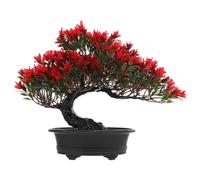 ZFIHAV Bonsaïs Artificiels Simulation Bienvenue Pin Bonsaï Faux Plantes for Intérieur Arbres Émulés for Décoration de Table à la Maison Décor Jardin d'Hôtel(Red)