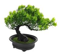 ZFIHAV Bonsaïs Artificiels Simulation Bienvenue Pin Bonsaï Faux Plantes for Intérieur Arbres Émulés for Décoration de Table à la Maison Décor Jardin d'Hôtel(Green)