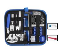 ZFIHAV Kit d'outils de réparation de Montres, 185 pièces, horloger, Broche de Liaison, boîtier dissolvant, dissolvant Ouvert, Ensemble de règles de Remplacement de Batterie