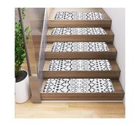 ZFIHAV Marches D'escalier Lot de 4 Tapis antidérapants lavables en Machine for Salle Bain, Cuisine, Anti-salissures(Color 02,4PC 20X80CM)