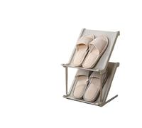 ZFIHAV Porte-Chaussures Pliant Étagère à Chaussures empilable 3 pièces, Organisateur permettant de Gagner l'espace for Porte d'entrée, Meubles d'armoire Salon Portables Multicouches(Gray 2 Layers)