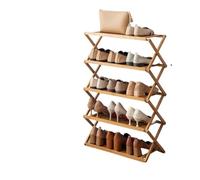 ZFIHAV Porte-Chaussures Pliant Étagère à Chaussures, Support de Rangement Multicouche Simple for Porte dortoir Domestique, Armoire en Bois Pliante sans Installation(5 Layers A 50cm)