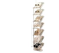 ZFIHAV Porte-Chaussures Pliant Étagère à Chaussures Transparente, Robuste, empilable, Multicouche, Porte-revues, Organisateur de Domicile, Rangement(7 Layers)