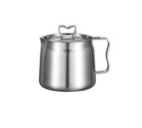ZFIHAV Pots Filtrants à Huile Alimentaire Pot de filtre à huile grande capacité, récipient polyvalent, stockage graisse Bacon, panier friture, outils cuisine ménagers(2.0L)