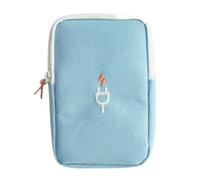 ZFIHAV Sac D'organisation des Câbles Sac De Rangement Gadgets Voyage, 2 Pièces, Câble Numérique Portable, Accessoires Électroniques, Mallette, Pochette for Batterie Externe USB(Blue)