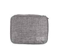 ZFIHAV Sac D'organisation des Câbles Sac numérique à Trois Couches, câble de données, Sac Rangement for écouteurs d'alimentation Mobile, tri Portable, Organisateur d'affaires Essentiel Voyage(Grey)