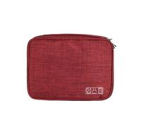 ZFIHAV Sac D'organisation des Câbles Sac numérique à Trois Couches, câble de données, Sac Rangement for écouteurs d'alimentation Mobile, tri Portable, Organisateur d'affaires Essentiel Voyage(Red)