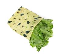 ZFIHAV Sacs de Conservation réutilisables en Cire d'abeille, 4 pièces, Tissu de Conservation des Fruits Frais, Sacs de Conservation des Aliments et des légumes dans la Cuisine(Green,23x20cm)