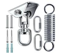 ZFIHAV Schaukelaufhängungen Kit de Suspension for hamac, 2 pièces, Chaise Suspendue Robuste, Crochets rotatifs for balançoire, for Yoga, Arbre, Salle Sport intérieure et extérieure(Grey)