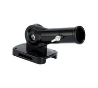 ZFIHAV Support De MâT De Drapeau 2 Pcs Flag Pole Bracket Flagpole Base Easy to Install Adjustable with Hardware Mount for House Patio Outdoor Yard Farmhouse(Black)