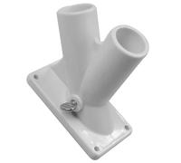 ZFIHAV Support De MâT De Drapeau 2 Pcs Flag Pole Holder Bracket Wall Mount Desktop Flagpole Base for Garden Yard Field Display Aluminum Mounting