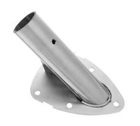 ZFIHAV Support De MâT De Drapeau 2 Pcs Heavy Duty Flagpole Holder Thickened Stainless Steel Base Wall Mounted Bracket Outdoor Use Weather Resistant Metal Flag Mount