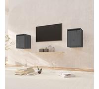 ZfiPhranillus Armoire murale à 2 places, 30 x 30 x 40 cm, en pin gris, 60 kg, étagère murale