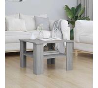 ZfiPhranillus Table basse en bois gris 60 x 60 x 42 cm Table latérale moderne pour salon / chambre à coucher, peu encombrante, robuste, facile à nettoyer