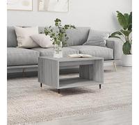ZfiPhranillus Table basse gris Sonoma 60 x 50 x 40 cm en bois et fer, meuble de salon moderne avec espace de rangement, table d'appoint pour salon, chambre et couloir