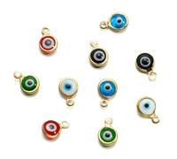 ZFISH Lot de 10 connecteurs/breloques ronds couleur or pour la création de bracelets, joncs et pendentifs - Assortiment de 10 pièces