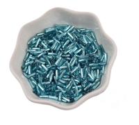 ZFISH Lot de 300 perles en verre hélicoïdales 11/0, 2 x 6 mm, pour la fabrication de bracelets, de bijoux, de robes, d'accessoires, bleu ciel, 25 à 450 g, 13 500 pièces