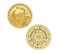 ZFJHALOEP Pièce commémorative Ronde à Motif des Douze Constellations, Double pièce plaquée Or, Collection d'art, décorations pour la Maison