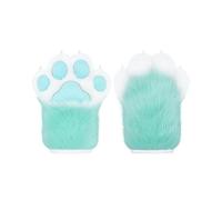 ZFKJERS Griffes en plastique pelucheux étendues pour cosplay, animal pour chat, pattes de chat, gants pour adultes, ensemble d'accessoires de costume, Vert, L