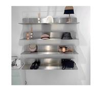 ZFLHIOR Étagères flottantes Creative montées sur le mur, présentoir pour sacs et chaussures, étagère murale en acier inoxydable, pour ranger décorations murales, magasin de vêtements