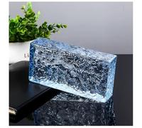 Zfmnoyev 1 Paquet De Briques De Verre Rectangulaires Pleines, Briques De Cristal Colorées Haute Transparence, Cloisons Décoratives, Utilisées pour Cloisons De Séparation(A)