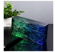 Zfmnoyev 1 Paquet De Briques De Verre Rectangulaires Pleines, Briques De Cristal Colorées Haute Transparence, Cloisons Décoratives, Utilisées pour Cloisons De Séparation(D)