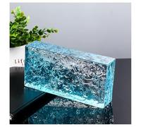 Zfmnoyev 1 Paquet De Briques De Verre Rectangulaires Pleines, Briques De Cristal Colorées Haute Transparence, Cloisons Décoratives, Utilisées pour Cloisons De Séparation(B)