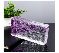 Zfmnoyev 1 Paquet De Briques De Verre Rectangulaires Pleines, Briques De Cristal Colorées Haute Transparence, Cloisons Décoratives, Utilisées pour Cloisons De Séparation(C)