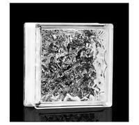 Zfmnoyev Brique De Verre Architecturale Rectangulaire en Cristal Transparent, pour La Transmission De La Lumière Et L'intimité, pour Cloisons De Bar, D'hôtel, De Chambre Ou De Salon(A)