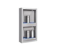 Zfmnoyev Étagère Murale en Acier Inoxydable pour Gobelets d'eau, Présentoir À Gobelets 2/3 Niveaux pour Employés, pour Centres Commerciaux, Usines, Restaurants(31x12x59.5 cm)
