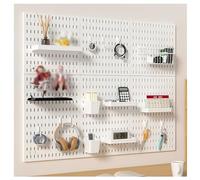 Zfmnoyev Kit Combiné De Panneaux Perforés pour Rangement Mural, Panneaux Et Modules Perforés, Organiseur D'outils Multifonctionnel pour Panneaux Perforés, Étagères De Rangement(30x42 cm)