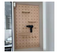 Zfmnoyev Kit D'organisation Murale avec Panneau Perforé, Panneau Perforé en Bois, Panneau Suspendu D'entrée, Panneau Perforé pour Organisation Murale pour Chambre, Bureau(Blanc,40x60 cm)