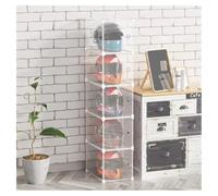 Zfmnoyev Meuble De Rangement pour Casques De Moto, Présentoir pour Casques, Vitrine Empilable pour Chapeaux, Facile À Assembler, pour Ranger Casques, Vêtements Et Sacs De Moto(31.5x41.5x186 cm)