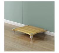 Zfmnoyev Meuble Multimédia Audiovisuel 1/2/3/4 Niveaux, Tour De Rangement Audio Stéréo, Meuble De Rangement pour Composants Vidéo, pour La Maison, Le Bureau(Natural,60x48x10 cm)
