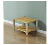 Zfmnoyev Meuble Multimédia Audiovisuel 1/2/3/4 Niveaux, Tour De Rangement Audio Stéréo, Meuble De Rangement pour Composants Vidéo, pour La Maison, Le Bureau(Natural,60x48x40 cm)