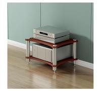 Zfmnoyev Meuble Multimédia Audiovisuel 1/2/3/4 Niveaux, Tour De Rangement Audio Stéréo, Meuble De Rangement pour Composants Vidéo, pour La Maison, Le Bureau(Rosso,60x48x40 cm)