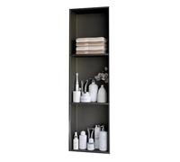 Zfmnoyev Niche De Douche en Acier Inoxydable, Niche Murale De Salle De Bain, Étagère De Douche Encastrée, Pas Besoin De Carrelage, pour Salon, Cuisine, Chambre, Bureau(Grey,90x28x12.5 cm)