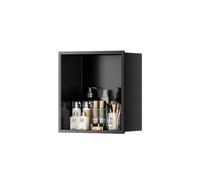 Zfmnoyev Niche De Douche, Niche De Salle De Bain en Acier Inoxydable, Meuble Mural À 1, 2, 3 Ou 4 Niveaux, Aucun Carrelage Requis, Étagère De Douche Encastrée(Zwart,320x320x125 mm)