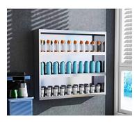 Zfmnoyev Organisateur De Bouteilles d'eau en Acier Inoxydable 304, Porte-Bouteille Mural 2/3 Niveaux, Grande Capacité, Étagère Porte-gobelets pour Employés D'usine(870x150x870 mm)
