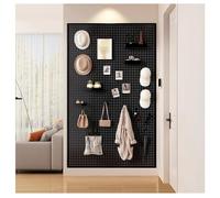 Zfmnoyev Organiseur Mural Robuste avec Panneau Perforé Et Cadre, Support Mural en Métal, Kit Combiné pour Panneau Perforé, pour Garage, Atelier, Atelier, Bureau(50x150 cm)