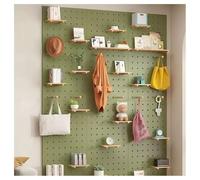 Zfmnoyev Panneau Perforé Mural, Panneaux D'organisation Murale Perforés, Panneau Perforé en Bois De 16 Mm D'épaisseur, Kit D'organisation Combiné Rectangulaire(Green,40x60cm)