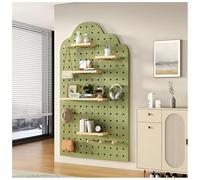 Zfmnoyev Panneaux Muraux Perforés, Kit Combiné De Panneaux Perforés en Bois Massif De 18 Mm D'épaisseur, Panneau Mural Perforé pour L'organisation De L'atelier, pour Atelier, Établi(Green,60x120 cm)