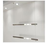 Zfmnoyev Portant À Vêtements Réglable en Hauteur, Fixé Au Plafond, en Acier Inoxydable, Présentoir À Vêtements pour Magasin, Organiseur De Vêtements Polyvalent(Silver-B,1.2 m)