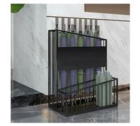 Zfmnoyev Porte-parapluies en Métal Lourd, Panier À Parapluies Grande Capacité, Rangement Autonome pour Parapluies, pour Salon, Hall D'hôtel Ou Entrée(Zwart,48x27x60 cm)