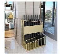 Zfmnoyev Porte-parapluies en Métal Lourd, Panier À Parapluies Grande Capacité, Rangement Autonome pour Parapluies, pour Salon, Hall D'hôtel Ou Entrée(Gold,48x27x60 cm)