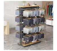 Zfmnoyev Présentoir Commercial pour sous-vêtements, Soutiens-Gorge, Maillots De Bain, Chaussettes Et Bijoux, Support De Rangement Métallique Réglable en Hauteur(Zwart,120x45x155 cm)