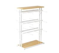 Zfmnoyev Présentoir Commercial pour sous-vêtements, Soutiens-Gorge, Maillots De Bain, Chaussettes Et Bijoux, Support De Rangement Métallique Réglable en Hauteur(Blanc,100x45x135 cm)
