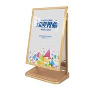 Zfmnoyev Présentoir D'affiches en Métal Robuste, Support D'affichage Polyvalent avec Base À Eau Et roulettes, Support D'affichage Publicitaire pour Menus Professionnels, pour Restaurant(Gold)