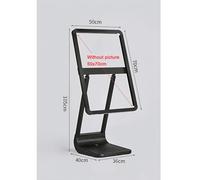 Zfmnoyev Présentoir pour Affiches, Support D'affichage Robuste avec Cadre en Aluminium, Panneau De Trottoir Mobile avec roulettes Et Base À Eau, Porte-Menu Publicitaire Extérieur(36x40x105 cm)