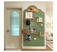 Zfmnoyev Présentoir pour Panneau Perforé, Panneaux D'organisation Muraux, Kit Combiné De Panneaux Perforés en Bois Massif, Kits De Panneaux D'affichage Muraux pour Bureau À Domicile(Green,60x120 cm)